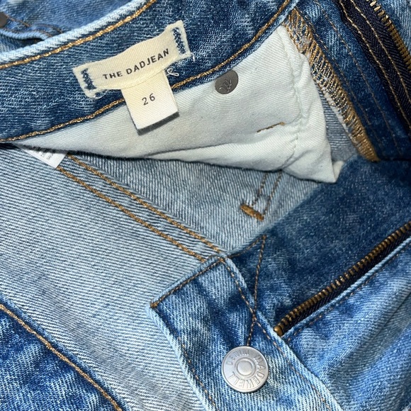 Madewell The Dadjean: Bleached Edition High-Rise Light Wash Splatter Jeans 26 - Picture 12 of 16